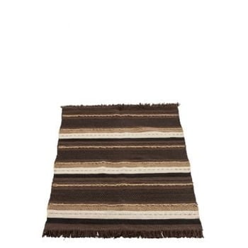 Plaid etnic katoen bruin/zwart/beige