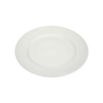 Bord streep porselein wit 20x20x2cm