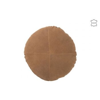 Kussen rond leder camel