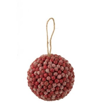 Bal hanger bessen glitters plastiek rood large