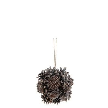Bal hanger dennenappels donker bruin