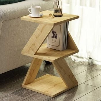 Bijzettafel Woody Fashion | 30 x 30 x 50 cm | Sapphire Oak-design