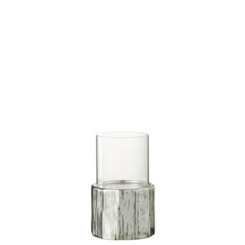 Windlicht ary klei zilver small