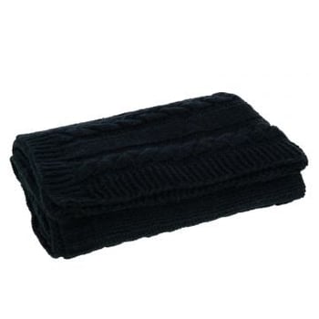 Plaid twist polyester zwart
