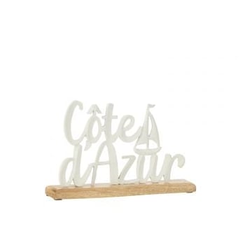 Cote d'azur op voet aluminium wit