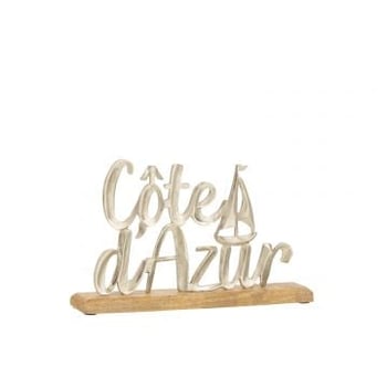 Cote d'azur op voet aluminium zilver