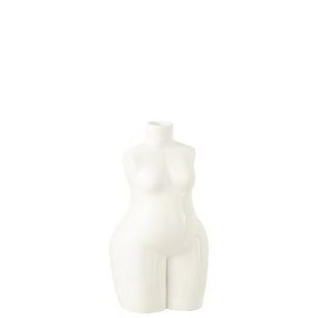 Vase vrouw lichaam polyresin glanzend wit small
