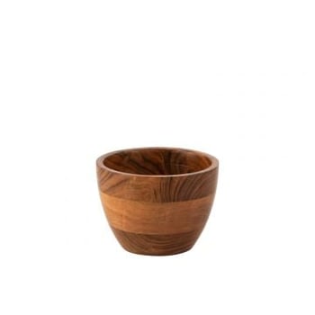 Kom kota acacia hout donker naturel medium