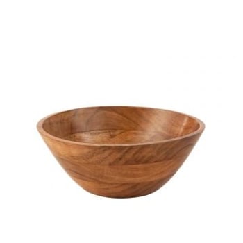 Kom acacia hout donker naturel medium