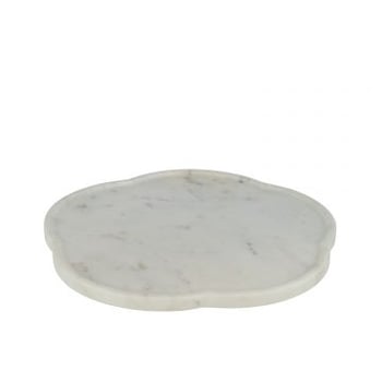 Plateau bloem roterend marmer wit