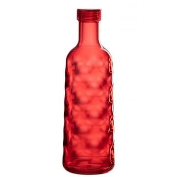 Fles gehamerd in giftbox plastic rood