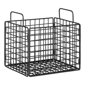 Zwart ijzeren draadmand - 25x20x25 cm