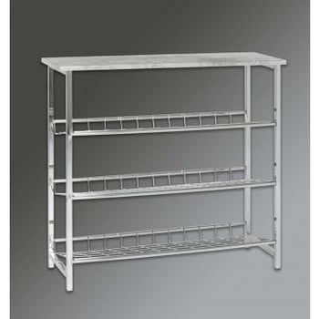 Schoenenrek Havu 86cm, 4 planken - beton decor