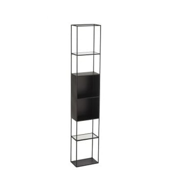 Rek ricard metaal/glas zwart