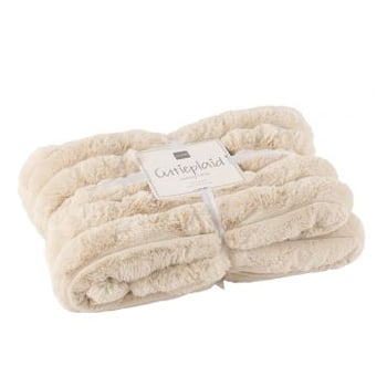 Plaid large corduroy polyester beige