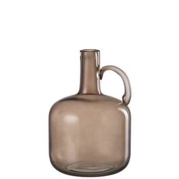 Vaas 1 handvat glas grijs