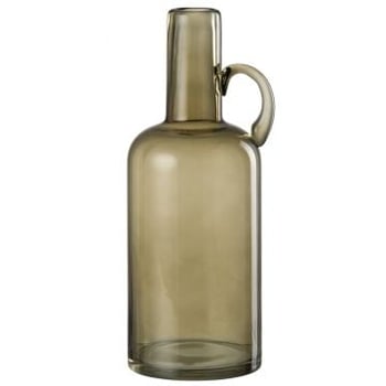 Vaas cilinder 1 handvat glas groen