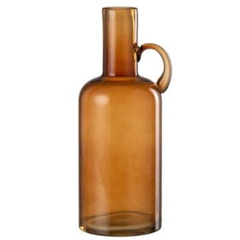 Vaas cilinder 1 handvat glas bruin