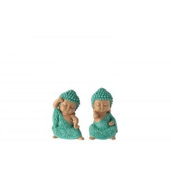 Monnik vechten resin azuur assortiment van 2