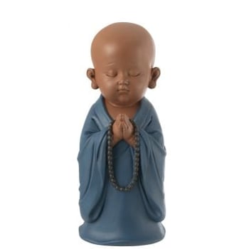 Monnik bidden resin blauw