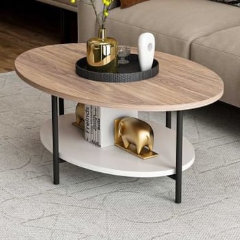 Moderne Eiken Witte Salontafel | 100% Melamine Gecoat | 18mm Dik