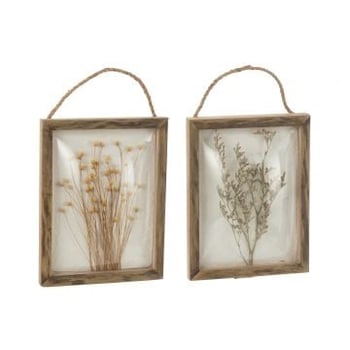 Wanddecoratie gras mdf mix assortiment van twee