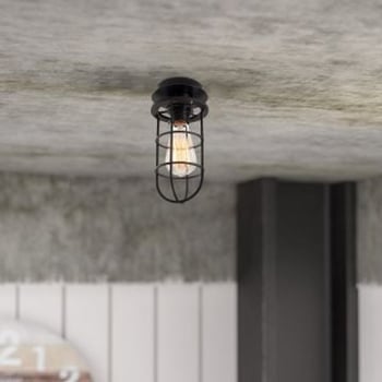 Strakke en moderne kroonluchter | 12cm Diameter | Zwart | METAL BODY