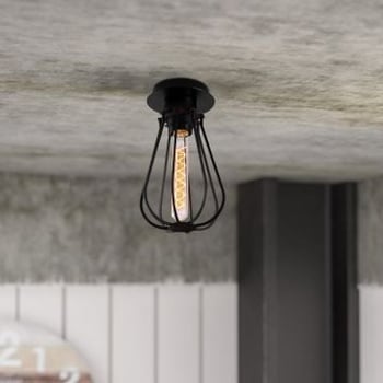 Strakke en moderne zwarte kroonluchter | 15cm Diameter | Moderne decoratieve verlichting