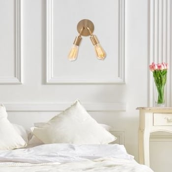 Strakke en moderne wandlamp | Vintage | Metalen behuizing - 14x20 cm | IP20