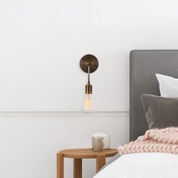Strakke en hedendaagse Vintage wandlamp - 6x12 cm met metalen behuizing