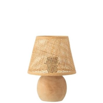 Lamp led hout getwist/metaal naturel