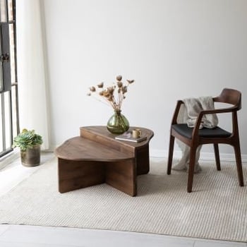Stijlvolle massief houten salontafel | Woody Fashion | Walnoot.