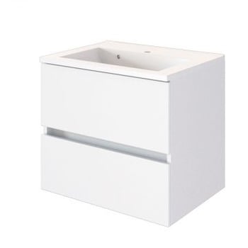 Wastafelmeubel Brama 60cm 2 lades - wit 