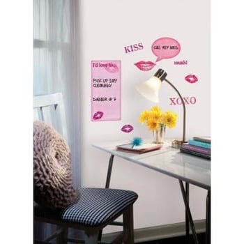 RoomMates muurstickers - Whiteboard met kusjes