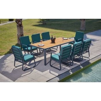 Loungeset Tuin Woody Fashion | Tuintafel, tuinstoelen | Turquoise
