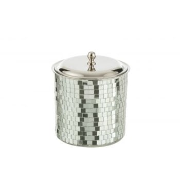 Ijsemmer mozaïek roestvrij staal zilverkleurig
