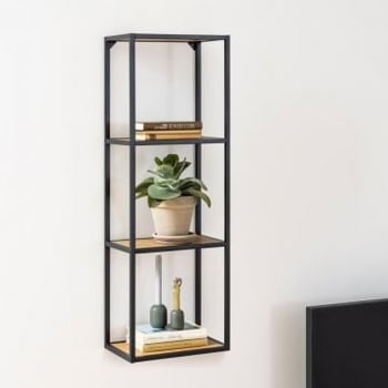 Wandrek Dover 37cm - zwart/wilde eik 