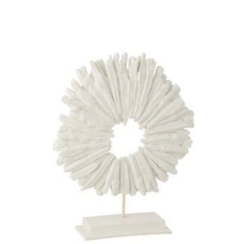 Cirkel rond polyresin wit