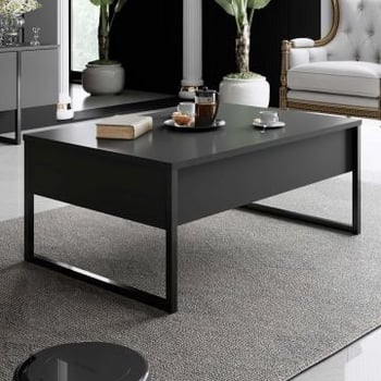 Salontafel Woody Fashion | 90 x 60 x 40 cm | Anthracite Black