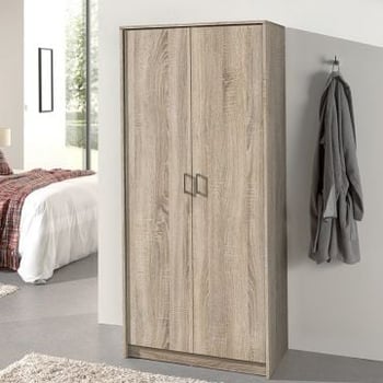 Kledingkast Ray 80cm met 2 deuren - sonoma eik