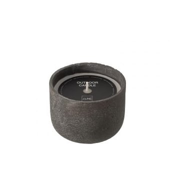 Buitenkaars 31h rond paraffine donkergrijs medium