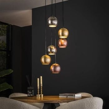 Hanglamp Marsha ø35 cm-chroom/goud/koper