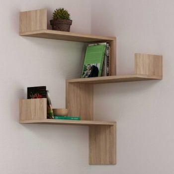 Woody Fashion Eiken Wandplank | 60x60x90cm | Melamine Gecoat