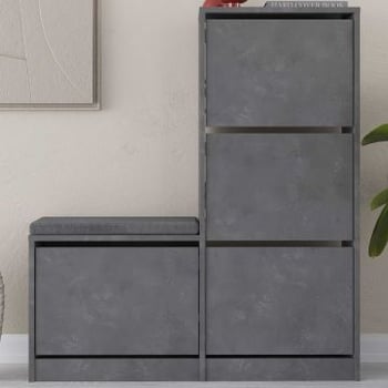 Woody Fashion Schoenenkast- Grijs- 100% Melamine Gecoat