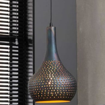 Hanglamp Cone 1 lampenkap - zwart/bruin