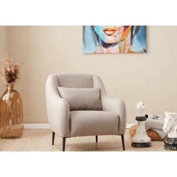 Atelier Del Sofa 1-zitbank in crèmekleur | Beukenhouten frame, antibacteriële stof