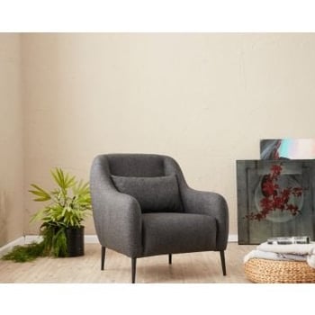 Atelier Del Sofa 1-zitsbank: Frame van beukenhout, antibacteriële stof - Antraciet
