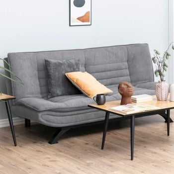 Slaapbank Trust - lichtgrijs/zwart