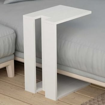 Woody Fashion Bijzettafel | 18mm Dikte | 30x57x40 cm | Wit