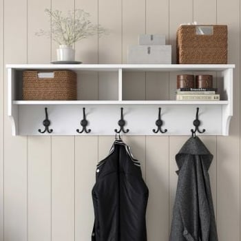 Locelso wandkapstok in Wit | 120cm Breedte | 37cm Hoogte